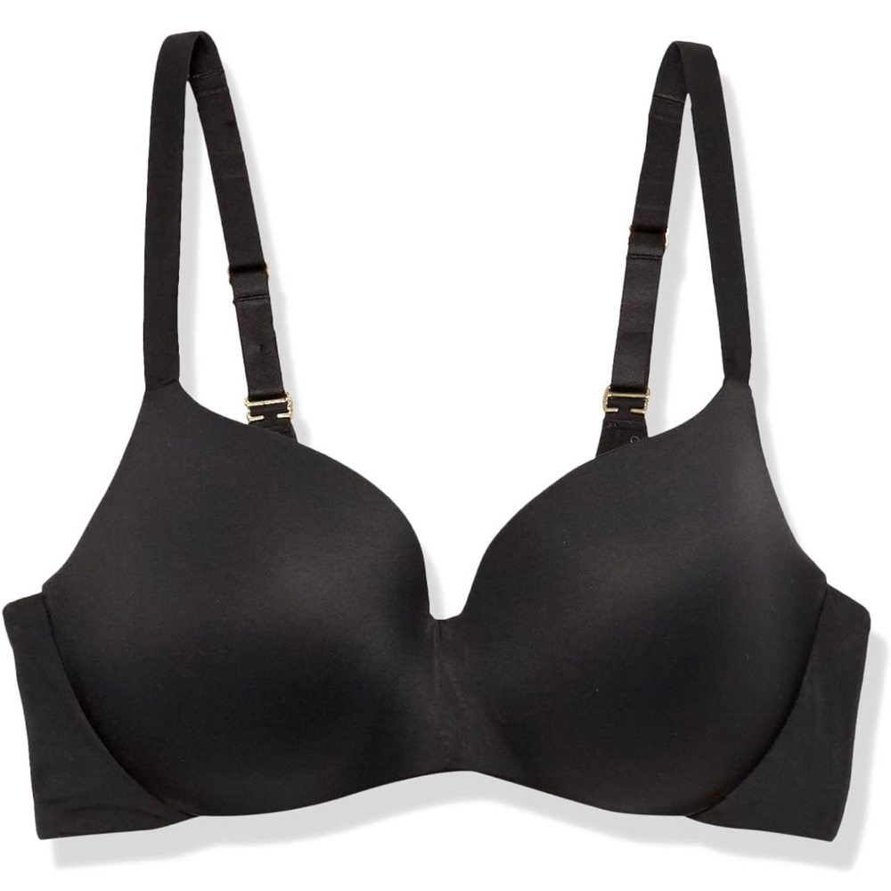 NWT Solid Black City Chic Comfort Wire Demi Bra Size 36DD